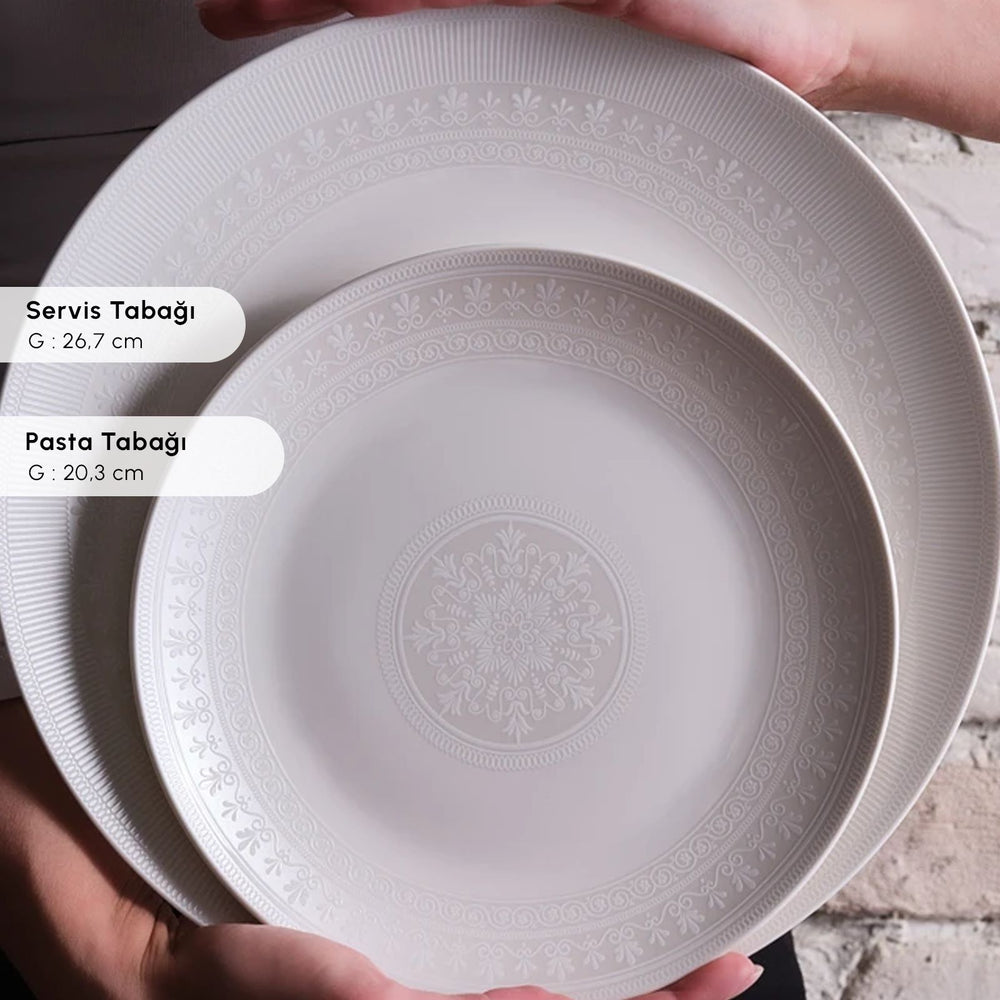 " Karaca Forever Bone Artiste 53-Teiliges 12-Personen Geschirrsett "