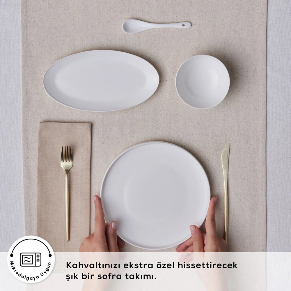 " Karaca Forever Bone Fika 22-Teiliges 6-Personen Frühstücksset "