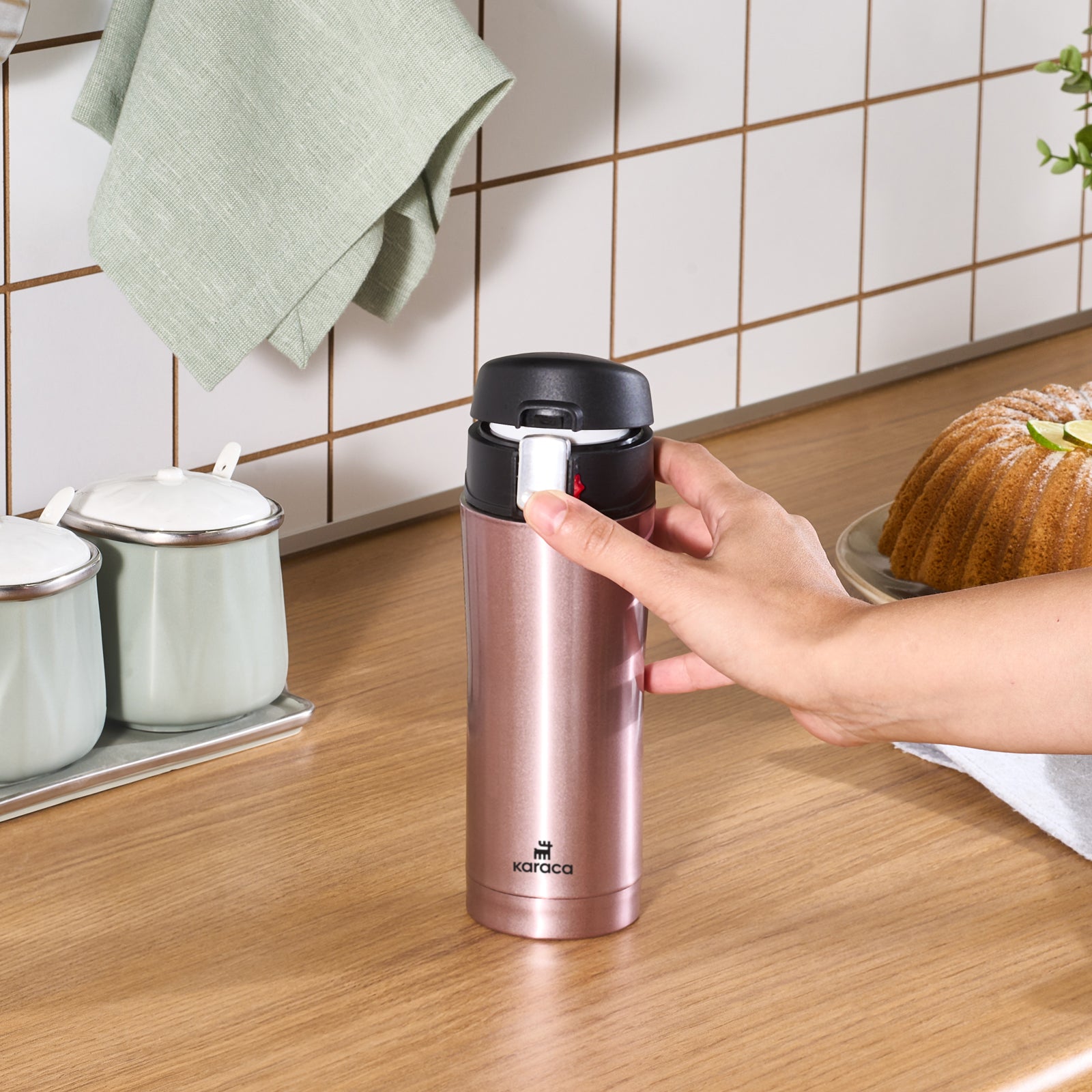 Karaca Pluton Thermosflasche 350ML Roségold