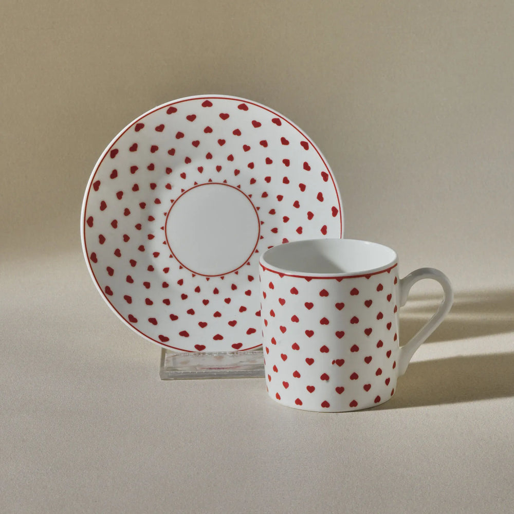 " Karaca Sweet Love für 2 Personen Kaffeetasse, 90 ml "