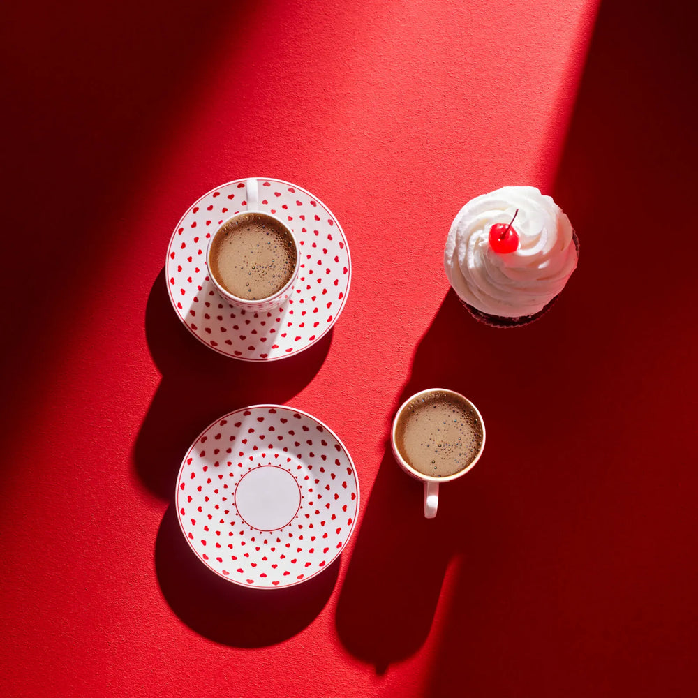 " Karaca Sweet Love für 2 Personen Kaffeetasse, 90 ml "