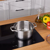 Karaca Elite Edelstahl-Induktions-Kochtopf mit Deckel 22 cm Silber