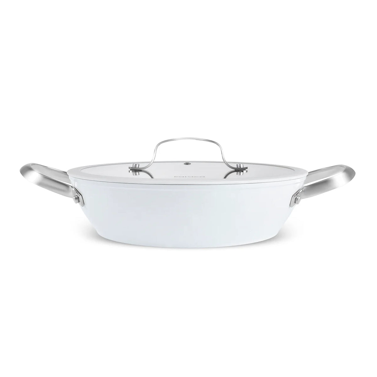 Karaca Swiss Crystal Almond Cream Handle Flache Kasserolle 30 cm