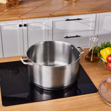 Karaca Elite Edelstahl-Induktions-Kochtopf mit Deckel 34 cm Silber