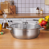 Karaca Elite Edelstahl-Kasserolle Flach 30 cm 60 L