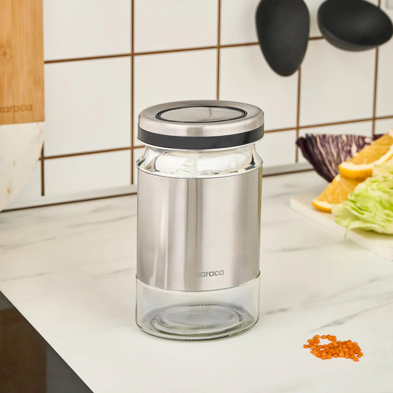 Karaca Stellum Vorratsglas 750ML Inox