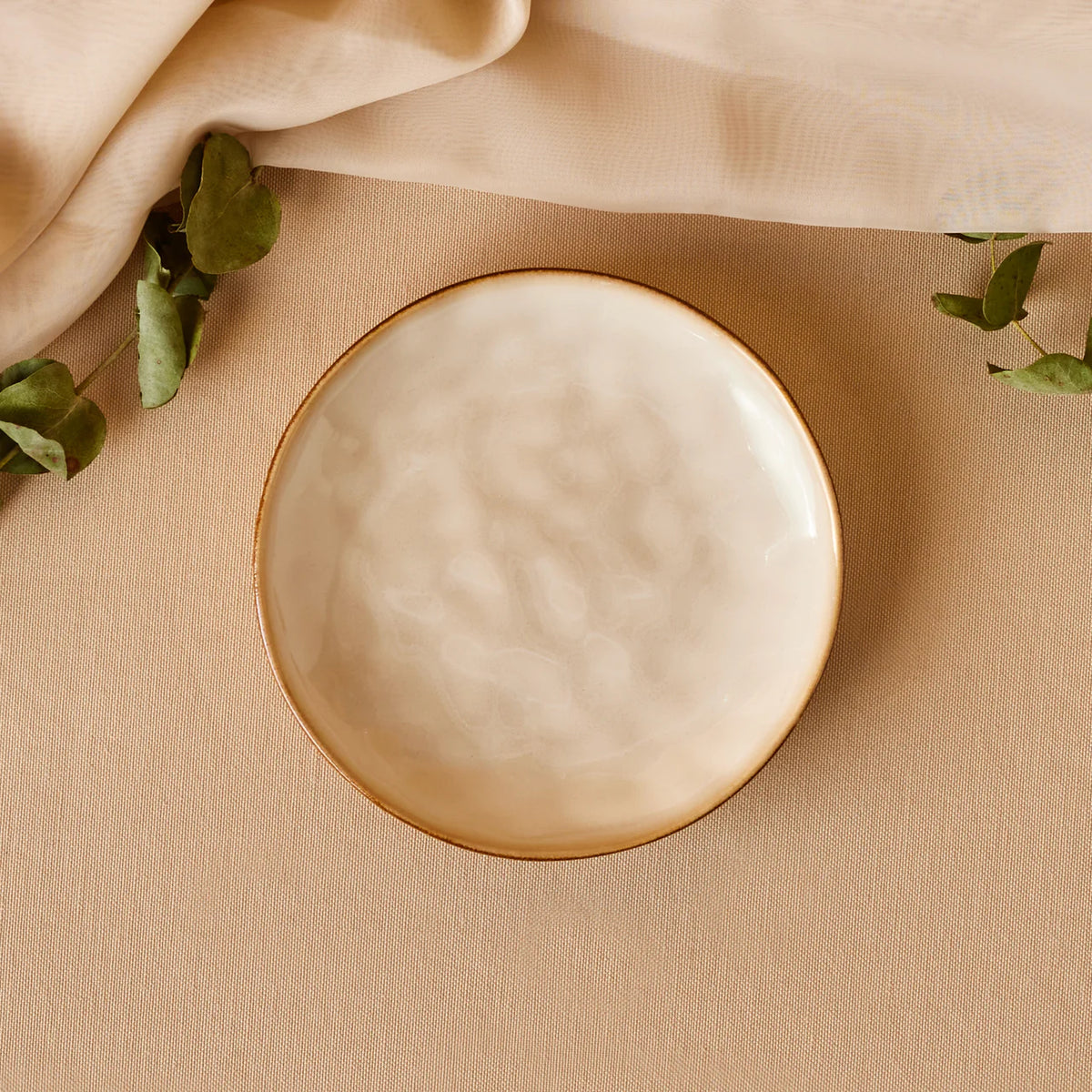 Karaca Aria Dessert-/Beilagenteller mit Reaktivglasur 16 cm Beige