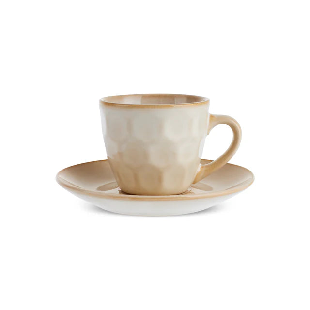 Karaca Aria Beige Reactive Kaffeetassenset für 1 Person 90 ml