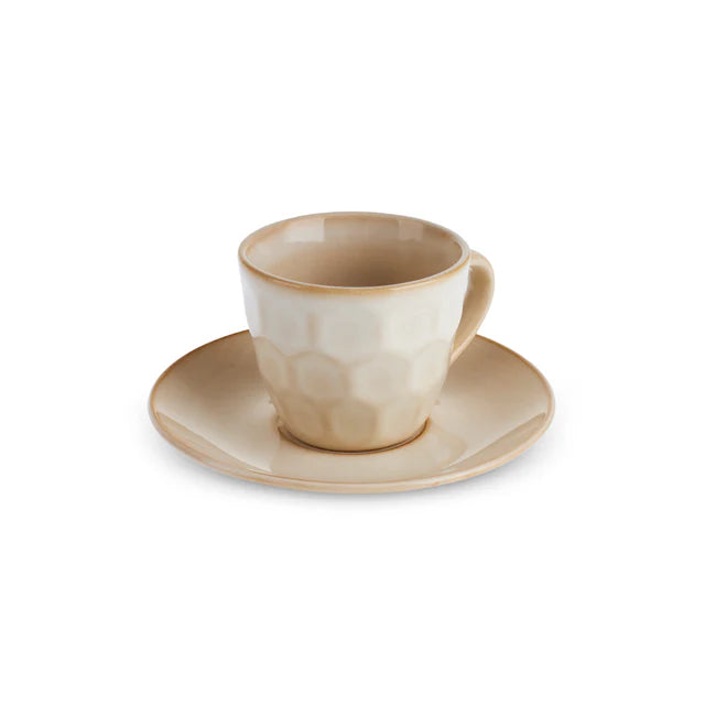 Karaca Aria Beige Reactive Kaffeetassenset für 1 Person 90 ml
