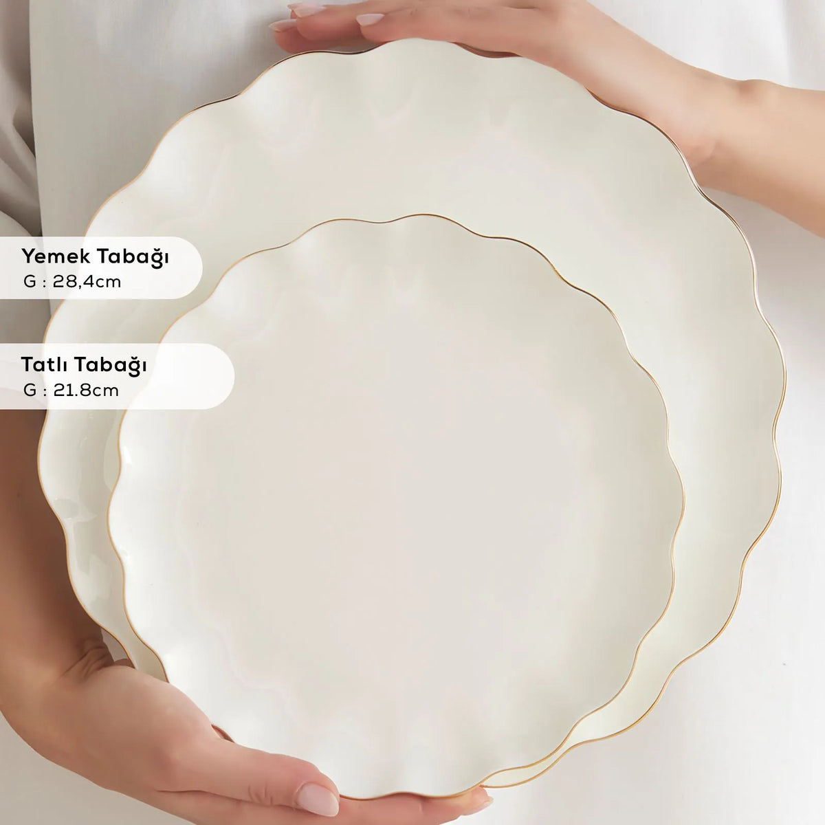 " Karaca Fine Pearl Extra Shell 55-teiliges 12-Personen Geschirrset Gold "