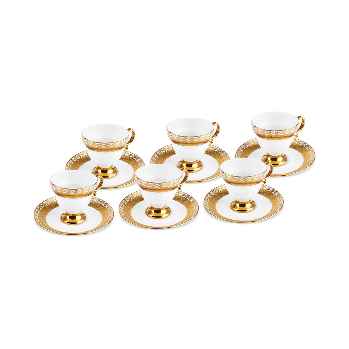 Karaca Hürrem Kaffeetassenset für 6 Personen 90 ml