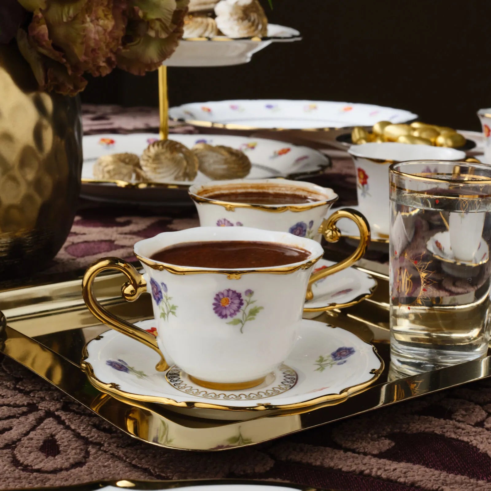 " Karaca Royal Bone Diana Kaffeetassenset für 6 Personen, 90 ml "
