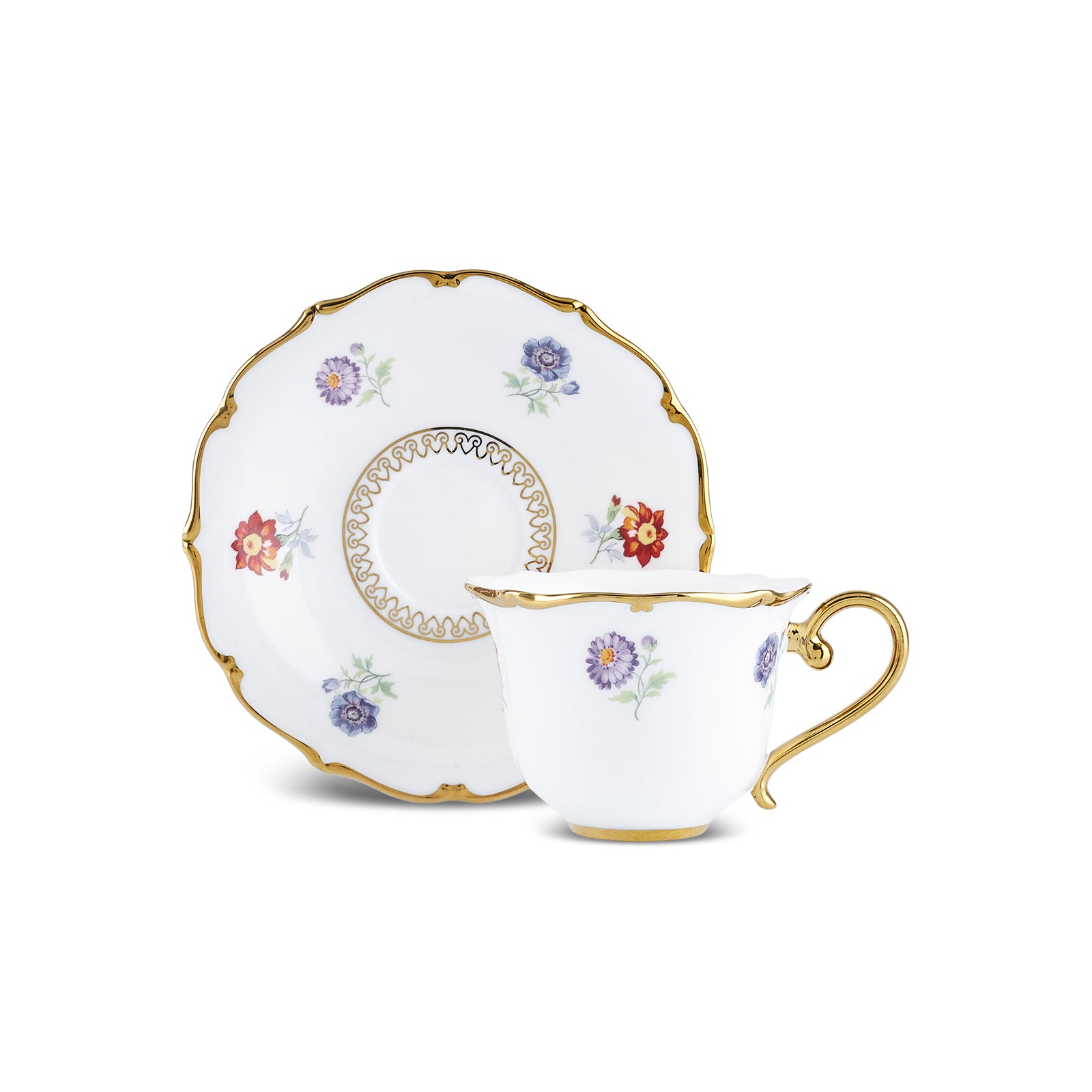 " Karaca Royal Bone Diana Kaffeetassenset für 6 Personen, 90 ml "
