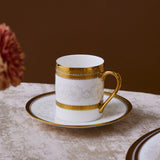 " Karaca Royal Bone Charlotte Kaffeetassenset für 6 Personen, 90 ml "