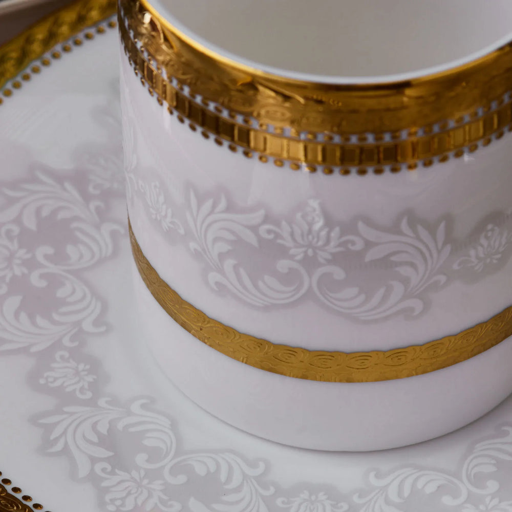 " Karaca Royal Bone Charlotte Kaffeetassenset für 6 Personen, 90 ml "