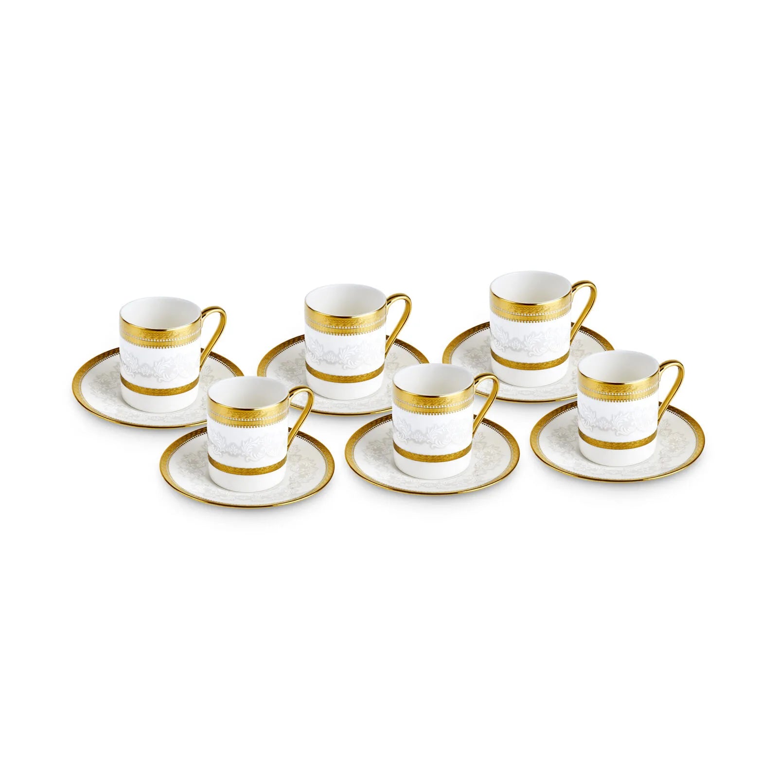 " Karaca Royal Bone Charlotte Kaffeetassenset für 6 Personen, 90 ml "