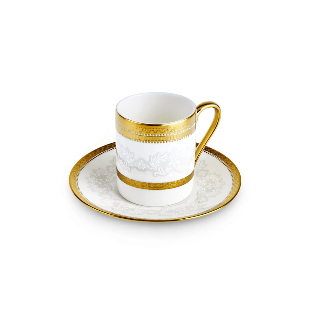 " Karaca Royal Bone Charlotte Kaffeetassenset für 6 Personen, 90 ml "