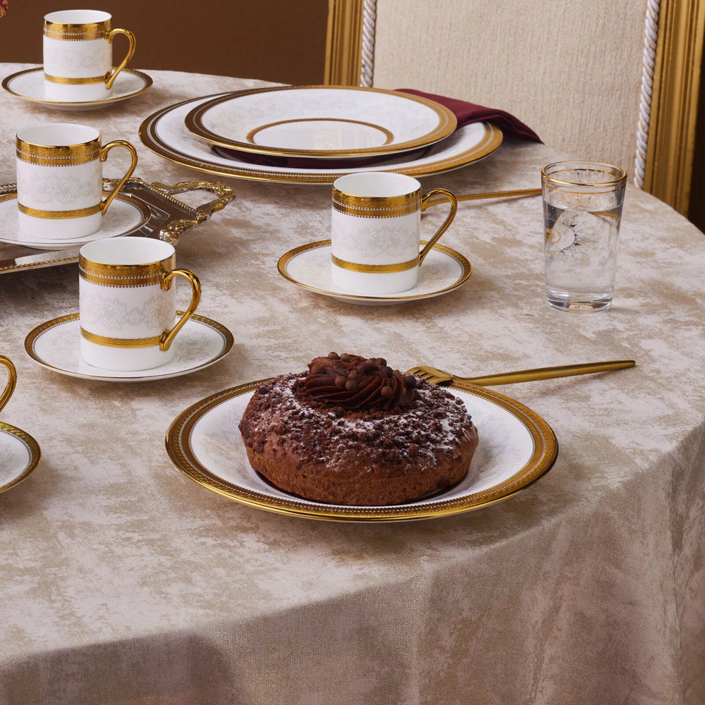 " Karaca Royal Bone Charlotte Kaffeetassenset für 6 Personen, 90 ml "