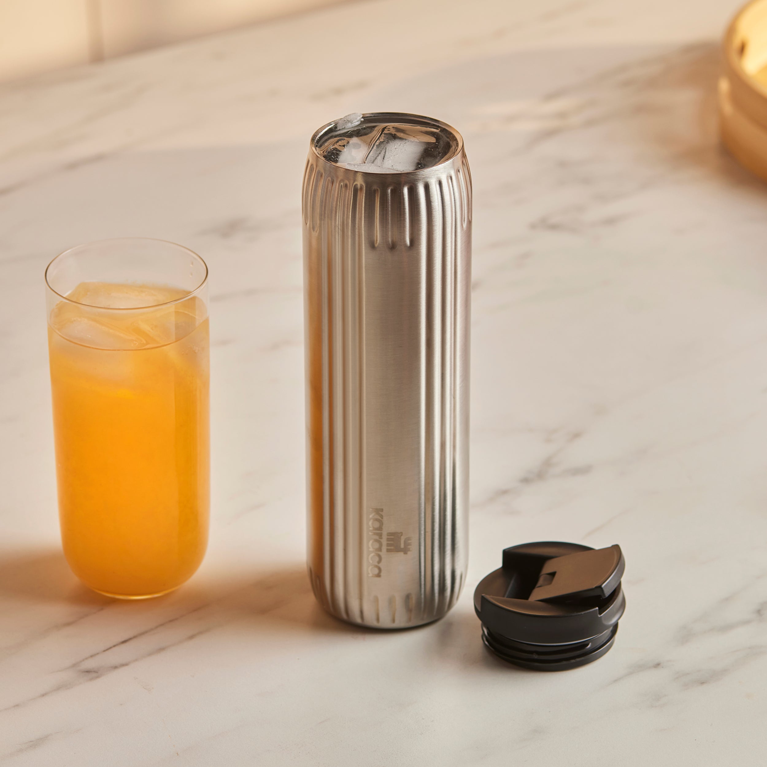 Karaca Rimo Auslaufsicherer Edelstahl-Thermos 600 ml Inox