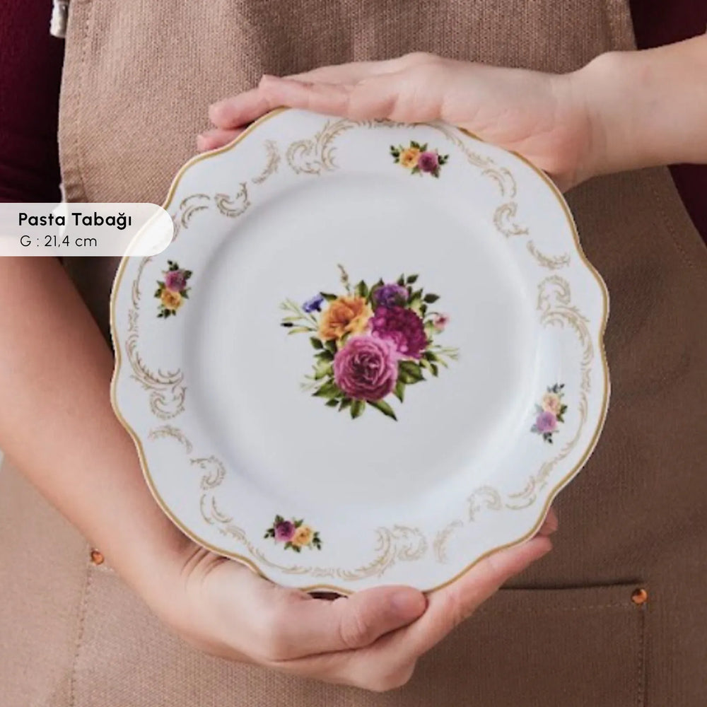 " Karaca Forever Bone Antique Gold 26-teiliges Frühstücksset "