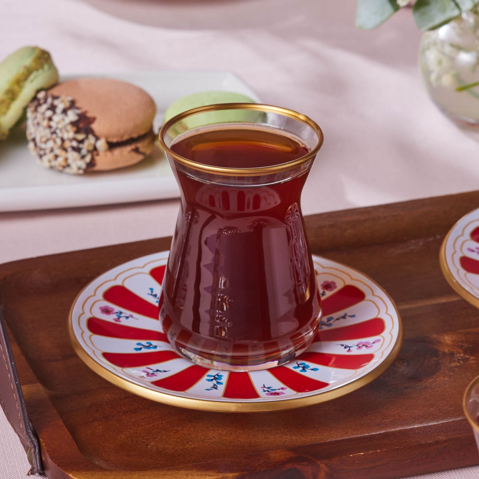 Karaca Bursa Türkisches Teeglas 12-teilig Rot