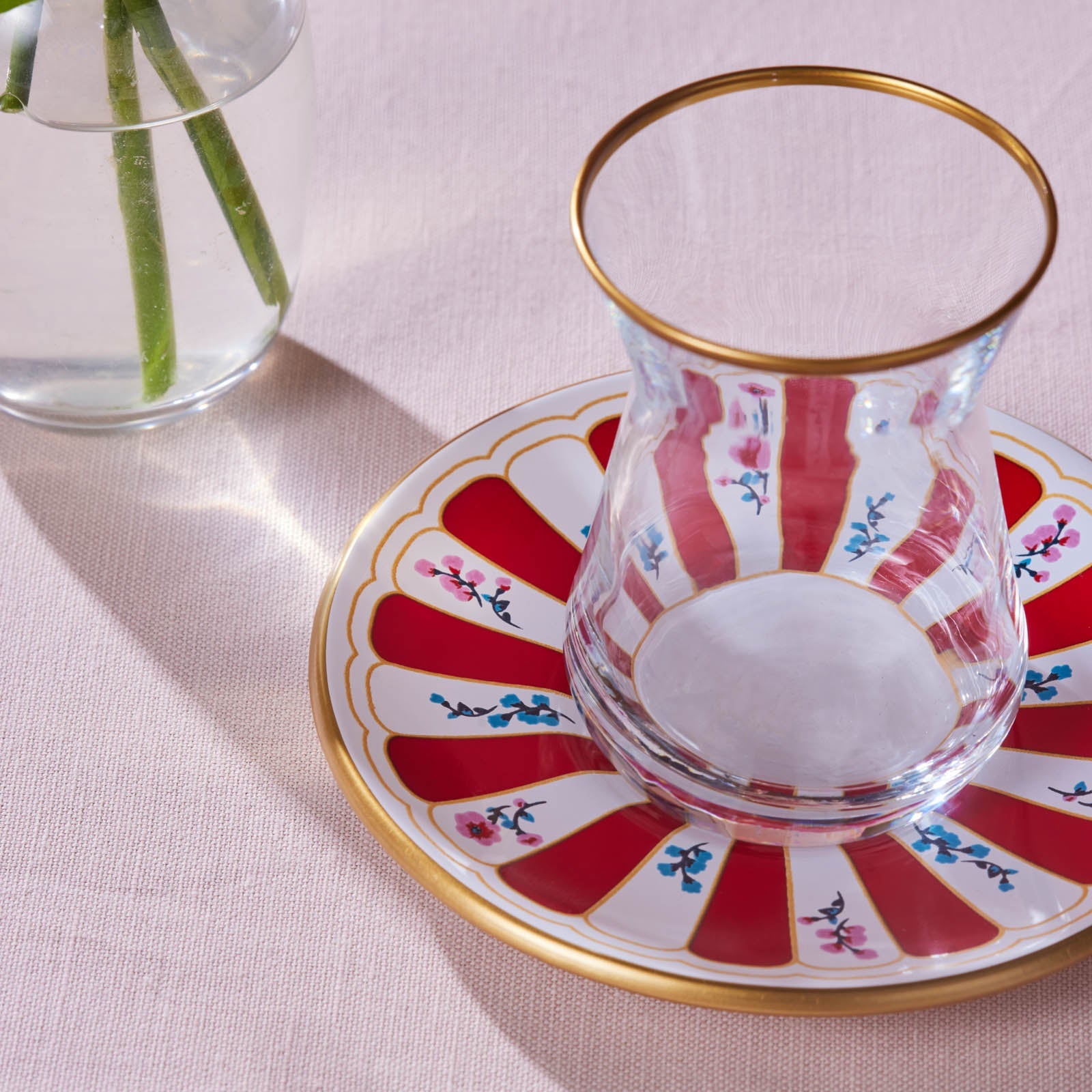 Karaca Bursa Türkisches Teeglas 12-teilig Rot