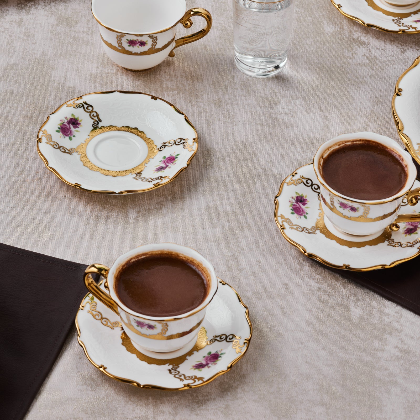 Karaca Royal Bone Elizabeth Kaffeetassenset für 6 Personen 90 ml