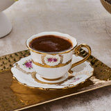 Karaca Royal Bone Elizabeth Kaffeetassenset für 6 Personen 90 ml