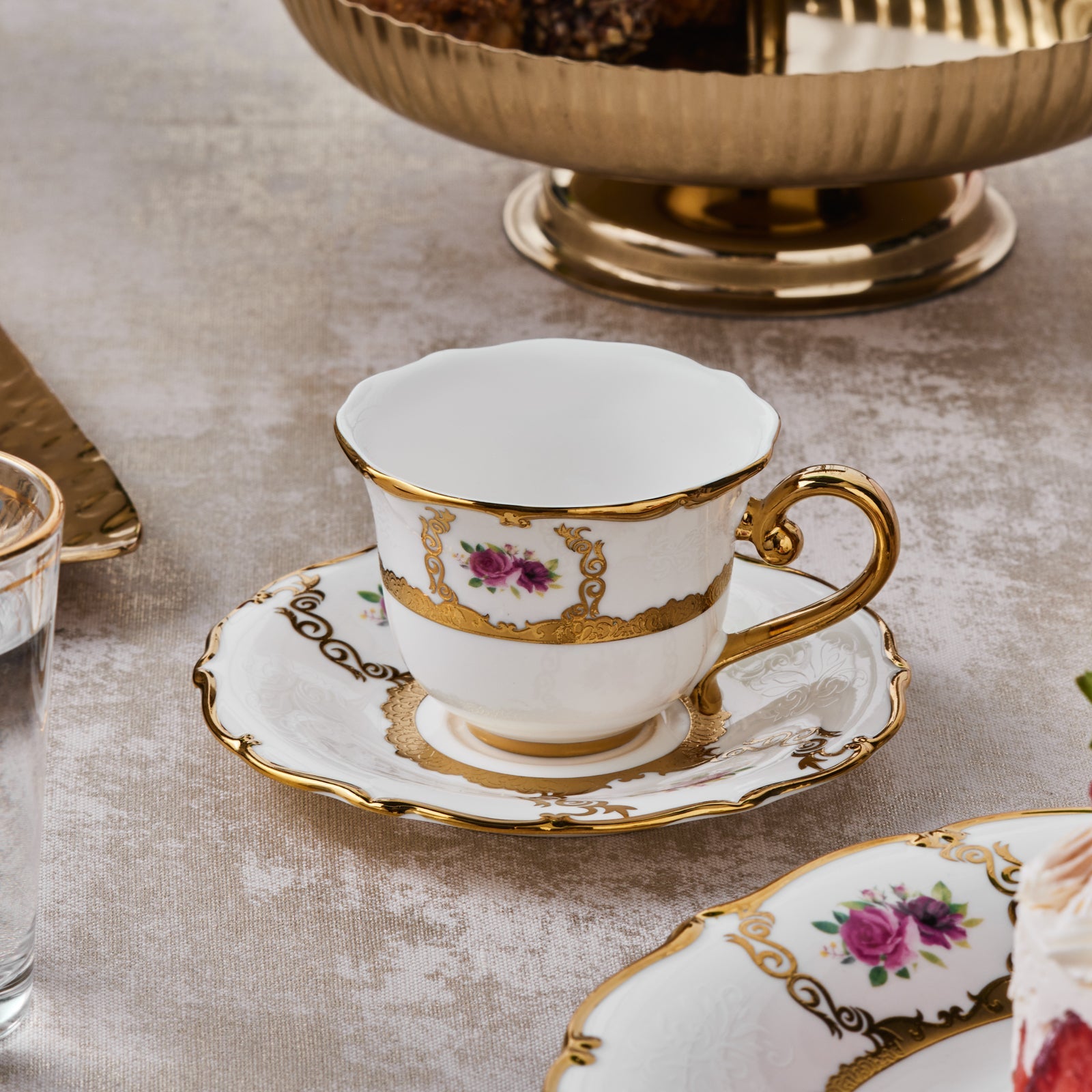 Karaca Royal Bone Elizabeth Kaffeetassenset für 6 Personen 90 ml