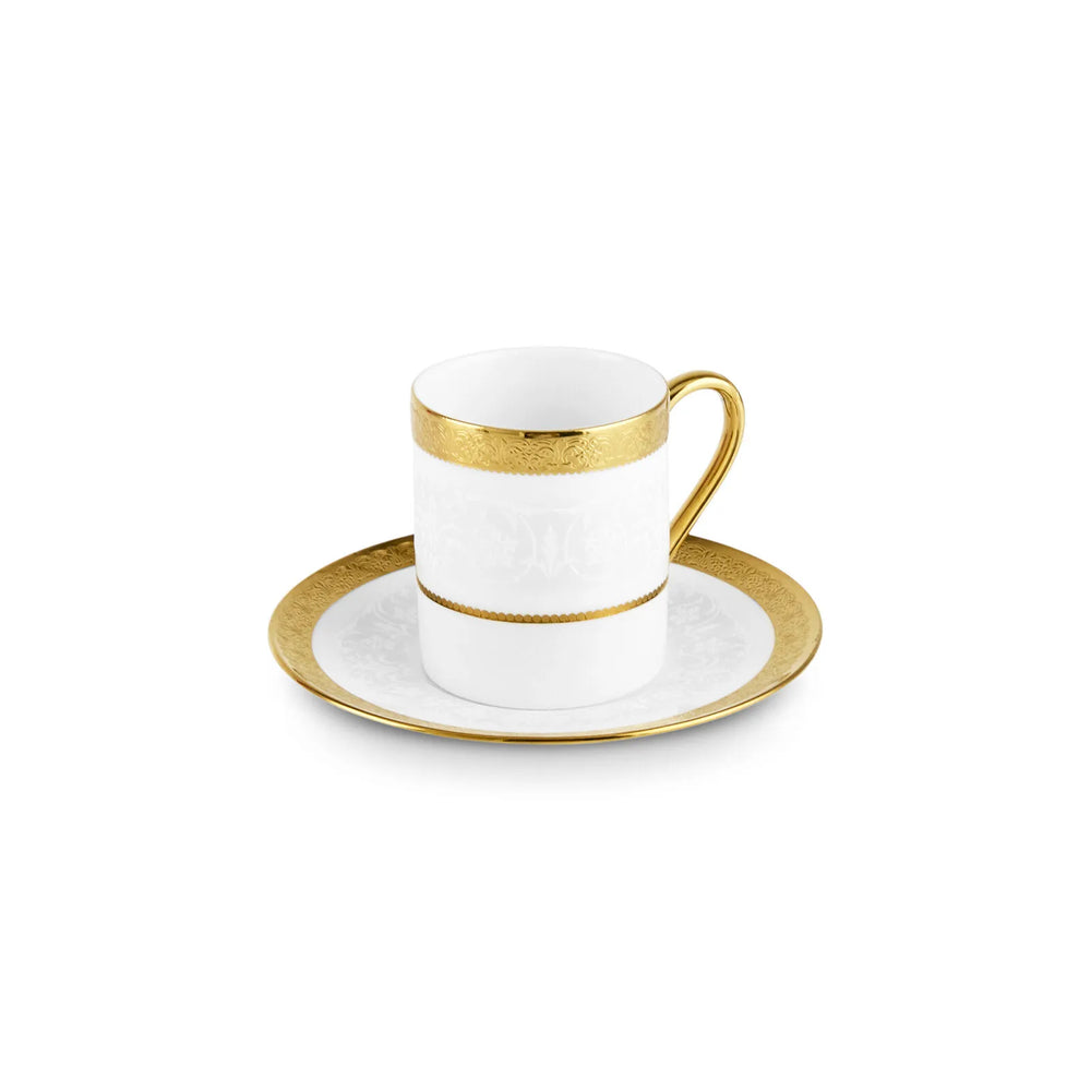 " Karaca Royal Bone Victoria Kaffeetassenset für 6 Personen, 90 ml "
