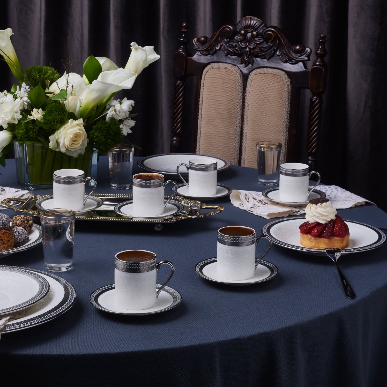 Karaca Royal Bone Kate Kaffeetassenset für 6 Personen 90 ml
