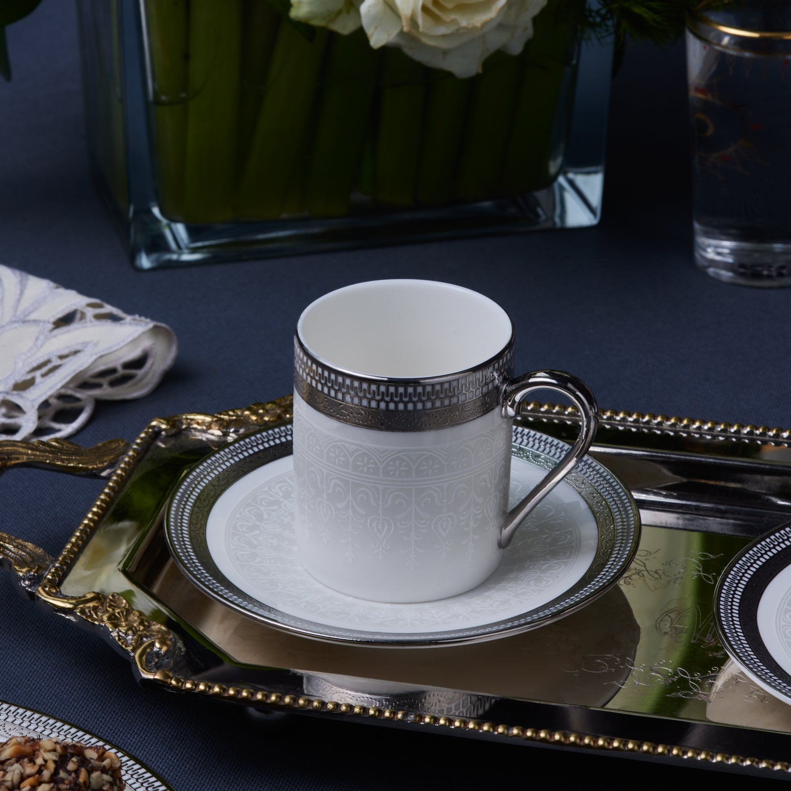 Karaca Royal Bone Kate Kaffeetassenset für 6 Personen 90 ml