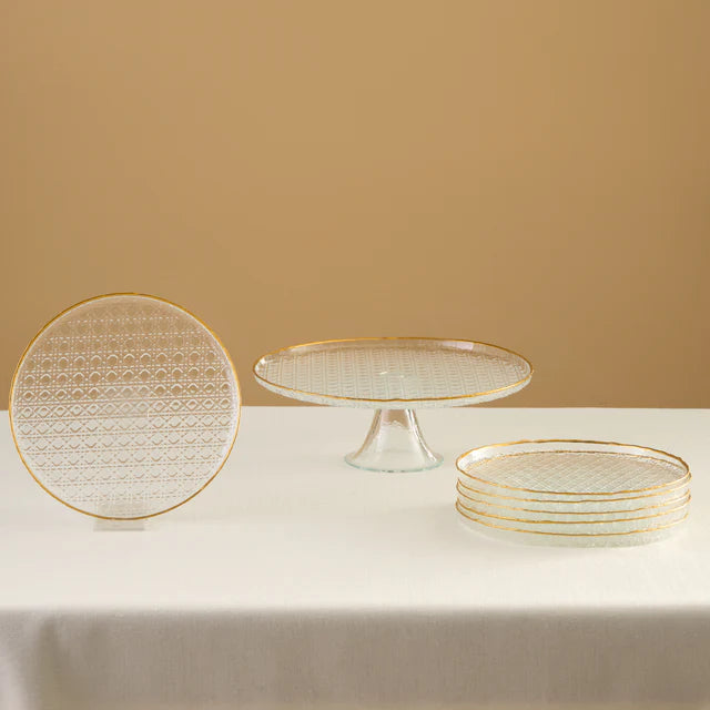 Karaca Rattan Gold 7-teiliges Kuchenset