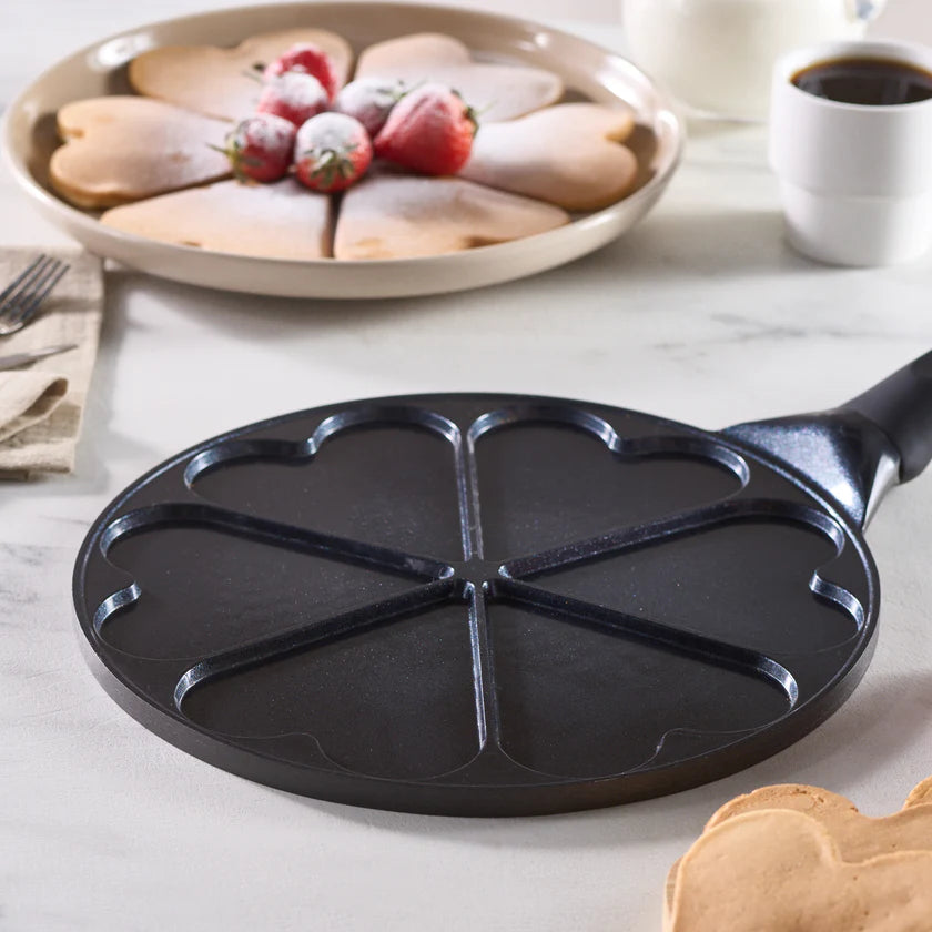 Karaca Fluffy Love Antihaft-Pfannkuchenpfanne mit Induktionskeramikbeschichtung 26 cm schwarz
