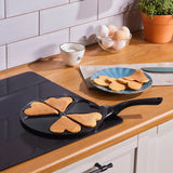 Karaca Fluffy Love Antihaft-Pfannkuchenpfanne mit Induktionskeramikbeschichtung 26 cm schwarz