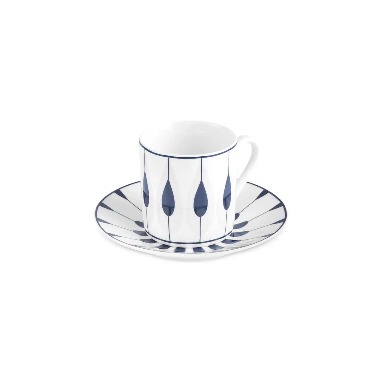 Karaca Ahenk 12-teiliges Bone China Espresso Türkisch-Kaffeetassen-Set für 6 Personen 80 ml Mehrfarbig