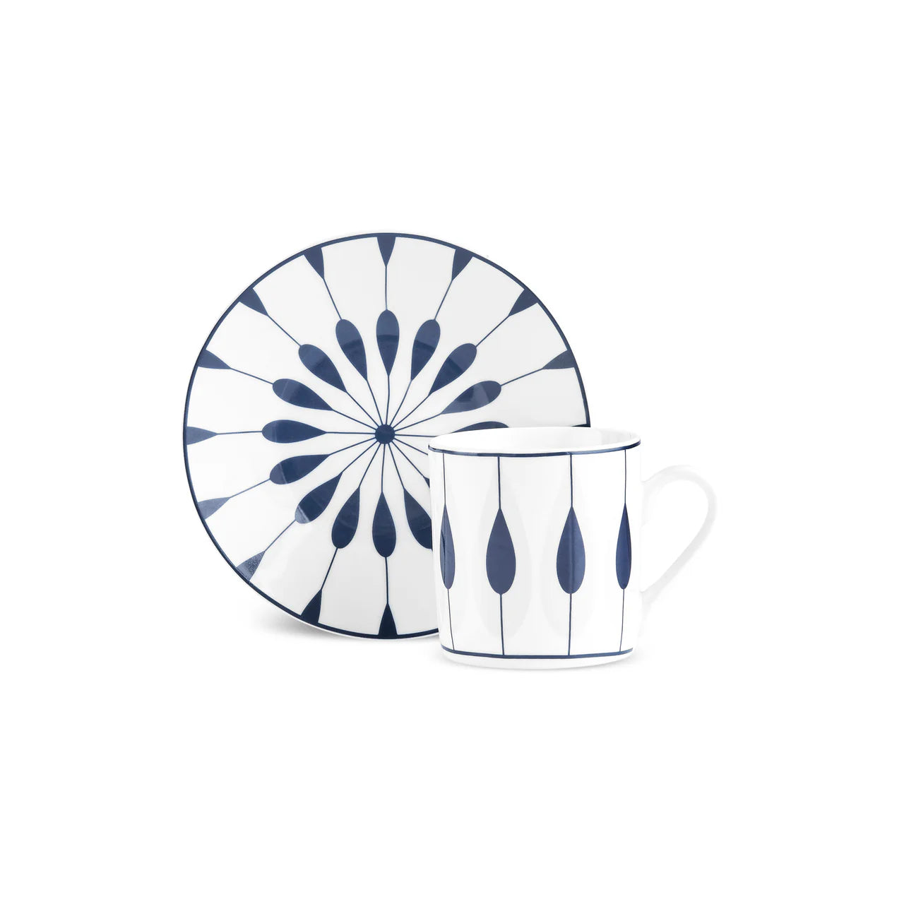 Karaca Ahenk 12-teiliges Bone China Espresso Türkisch-Kaffeetassen-Set für 6 Personen 80 ml Mehrfarbig
