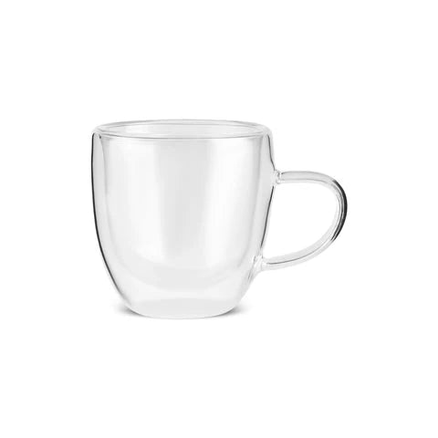 Karaca Olivier 6-teiliges doppelwandiges Espresso- und türkisches Kaffeetassen-Set für 6 Personen 80 ml klar