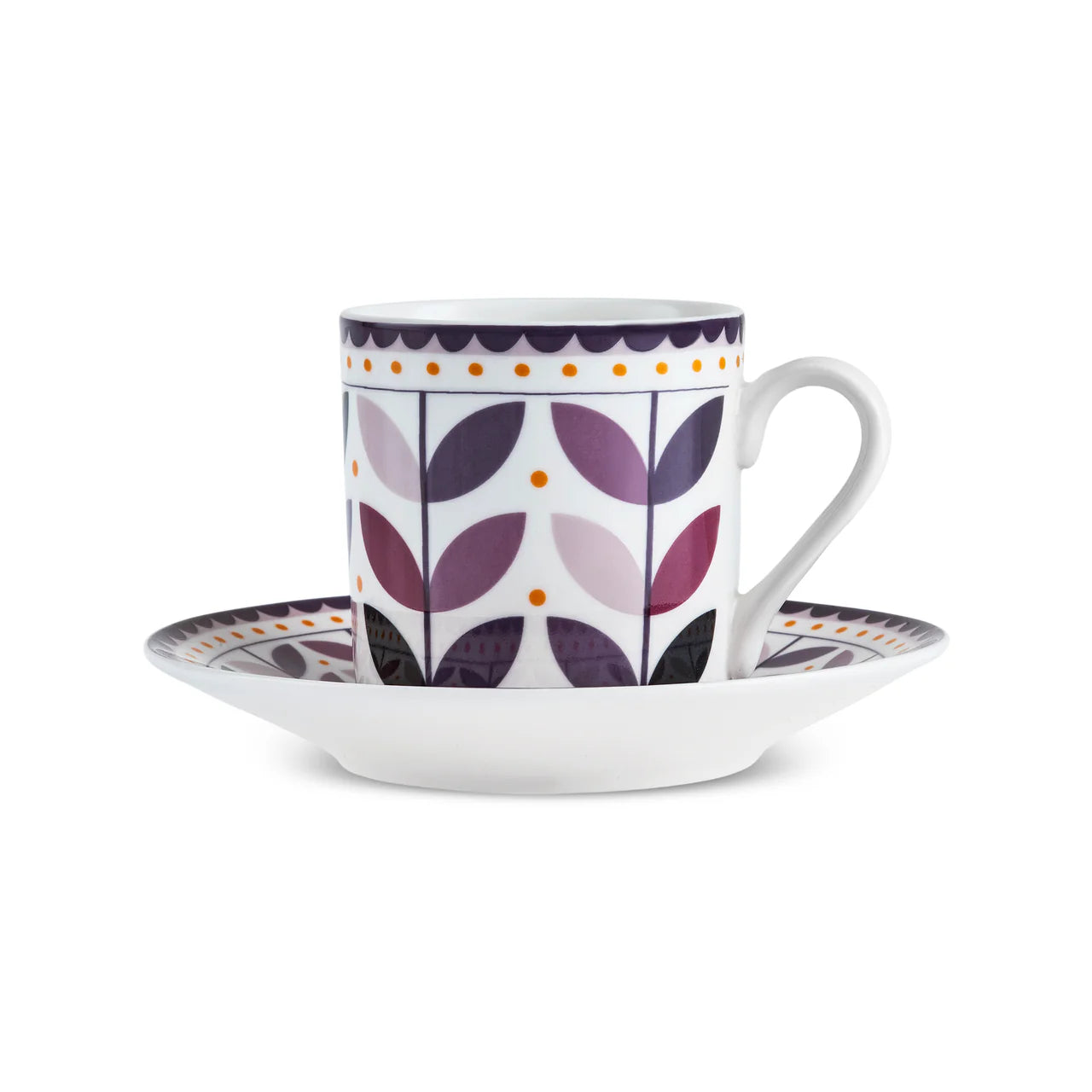 Karaca Tracy Gold 12-teiliges Bone China Espresso Türkisch-Kaffeetassen-Set für 6 Personen 80 ml Mehrfarbig