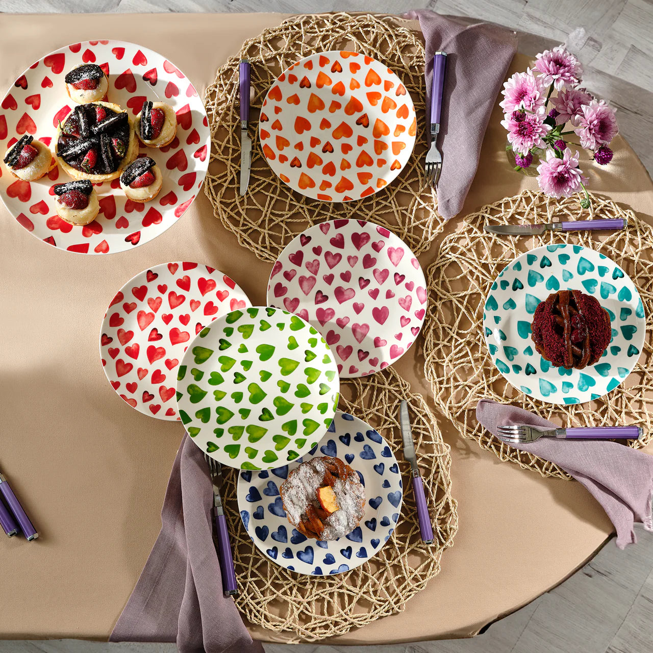 Karaca Lovely 7-teiliges Kuchen-Set für 6 Personen