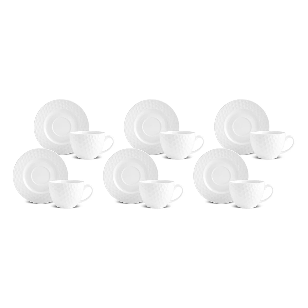 Karaca Nora Embossed Teetassen-Set für 6 Personen 220 ml