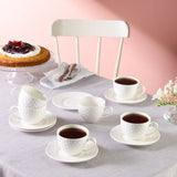 Karaca Nora Embossed Teetassen-Set für 6 Personen 220 ml
