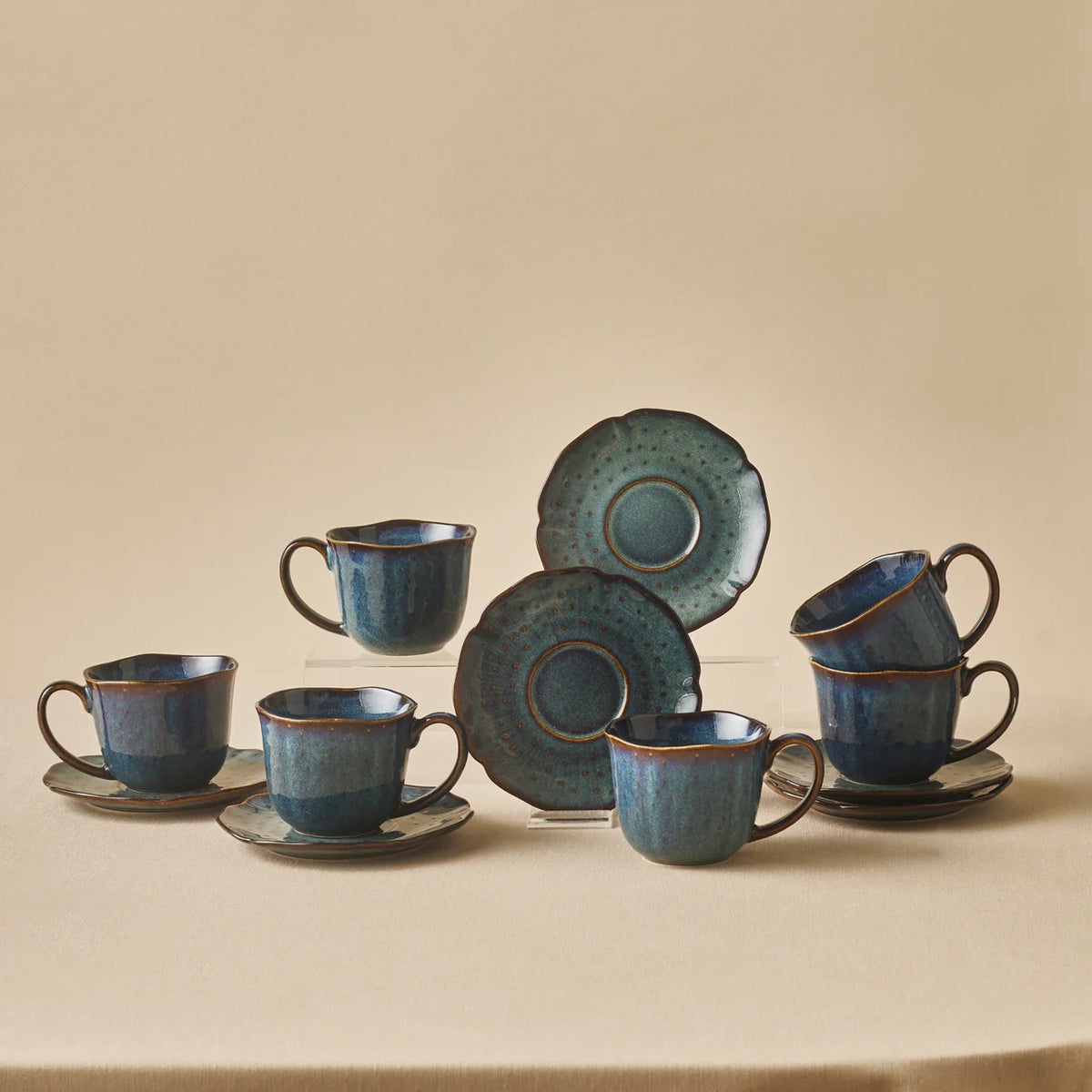 Karaca Bryggen Reaktiv 250 Ml Teetasse Für 6 Personen