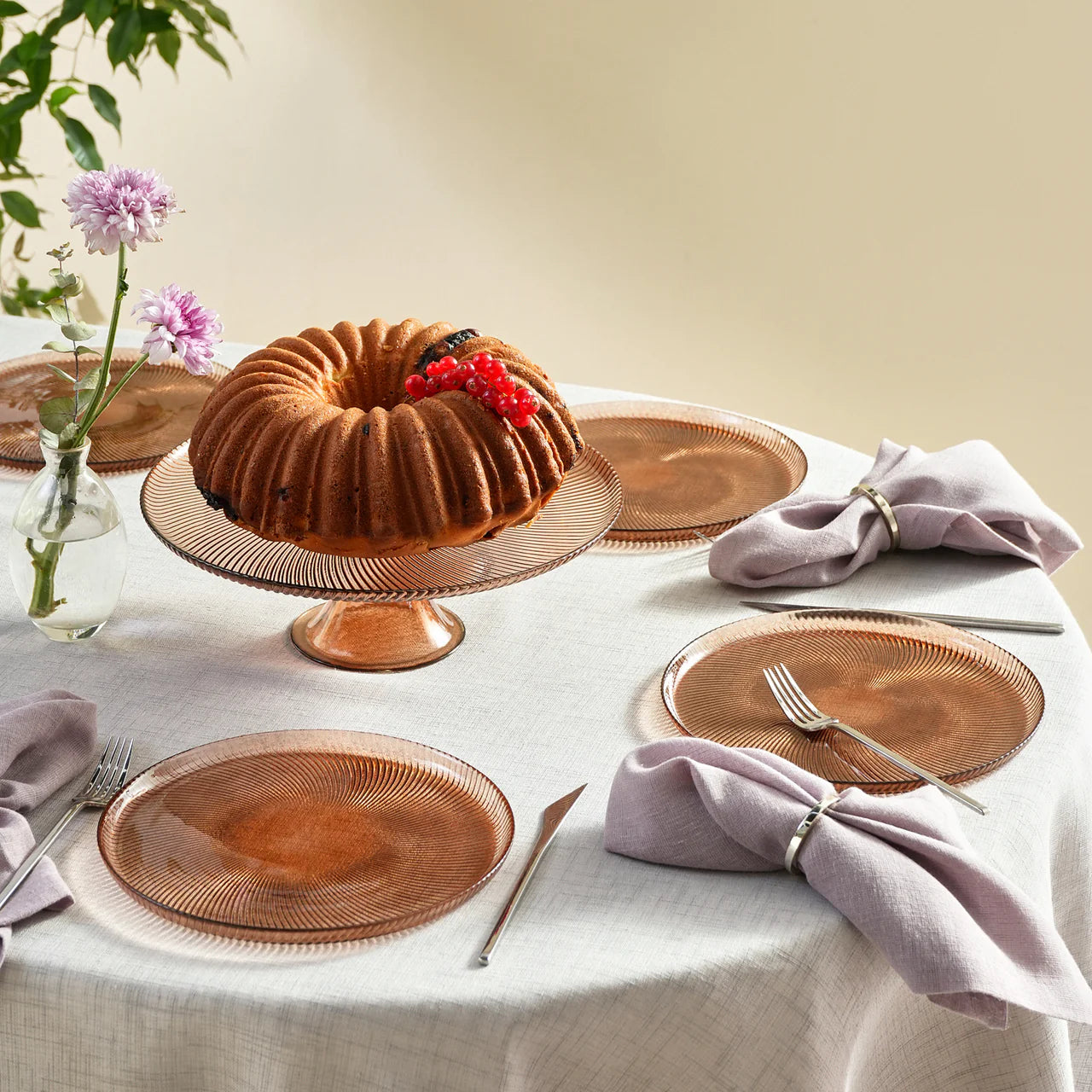 Karaca Juliet Mocha Mousse 7-teiliges Kuchen-Set für 6 Personen