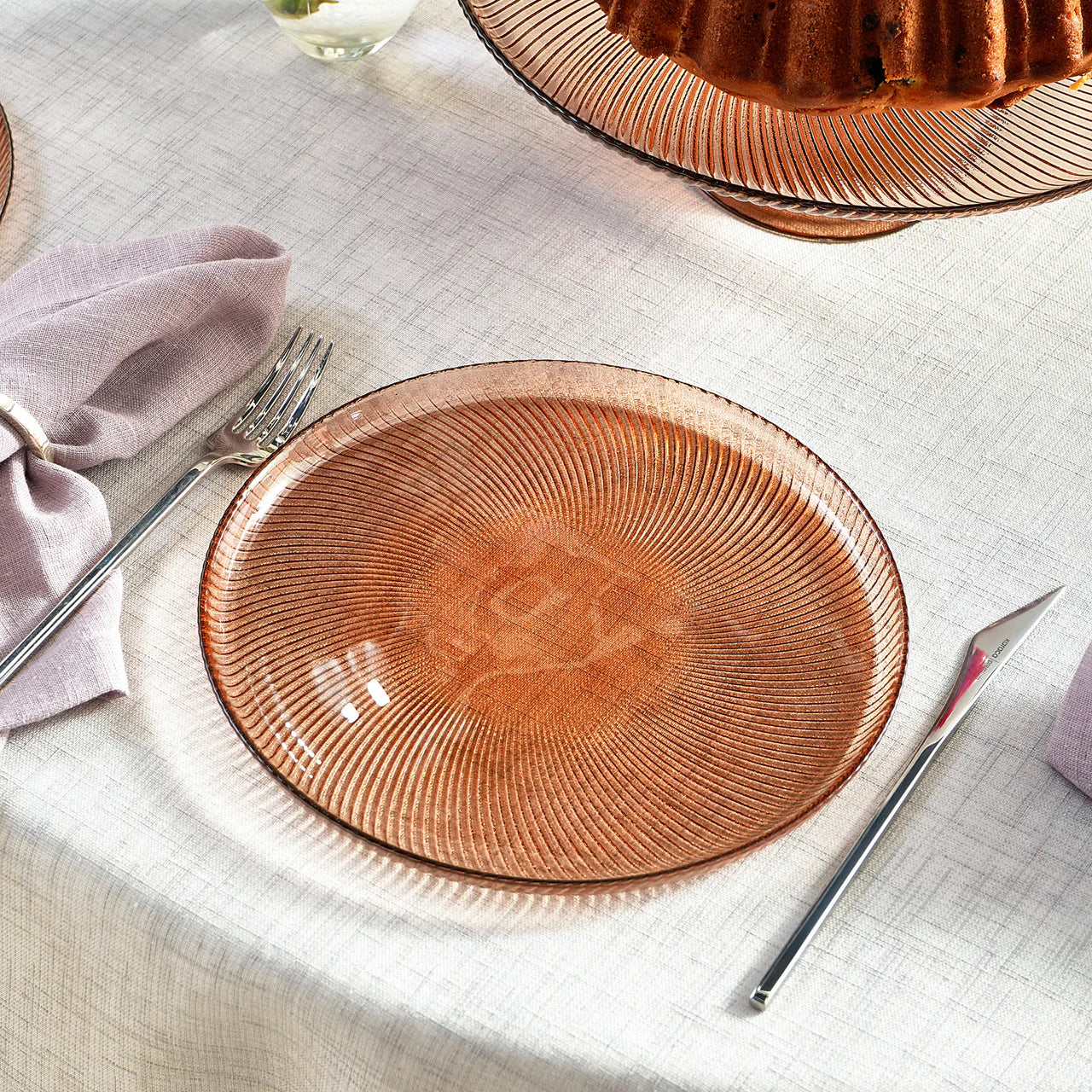 Karaca Juliet Mocha Mousse 7-teiliges Kuchen-Set für 6 Personen