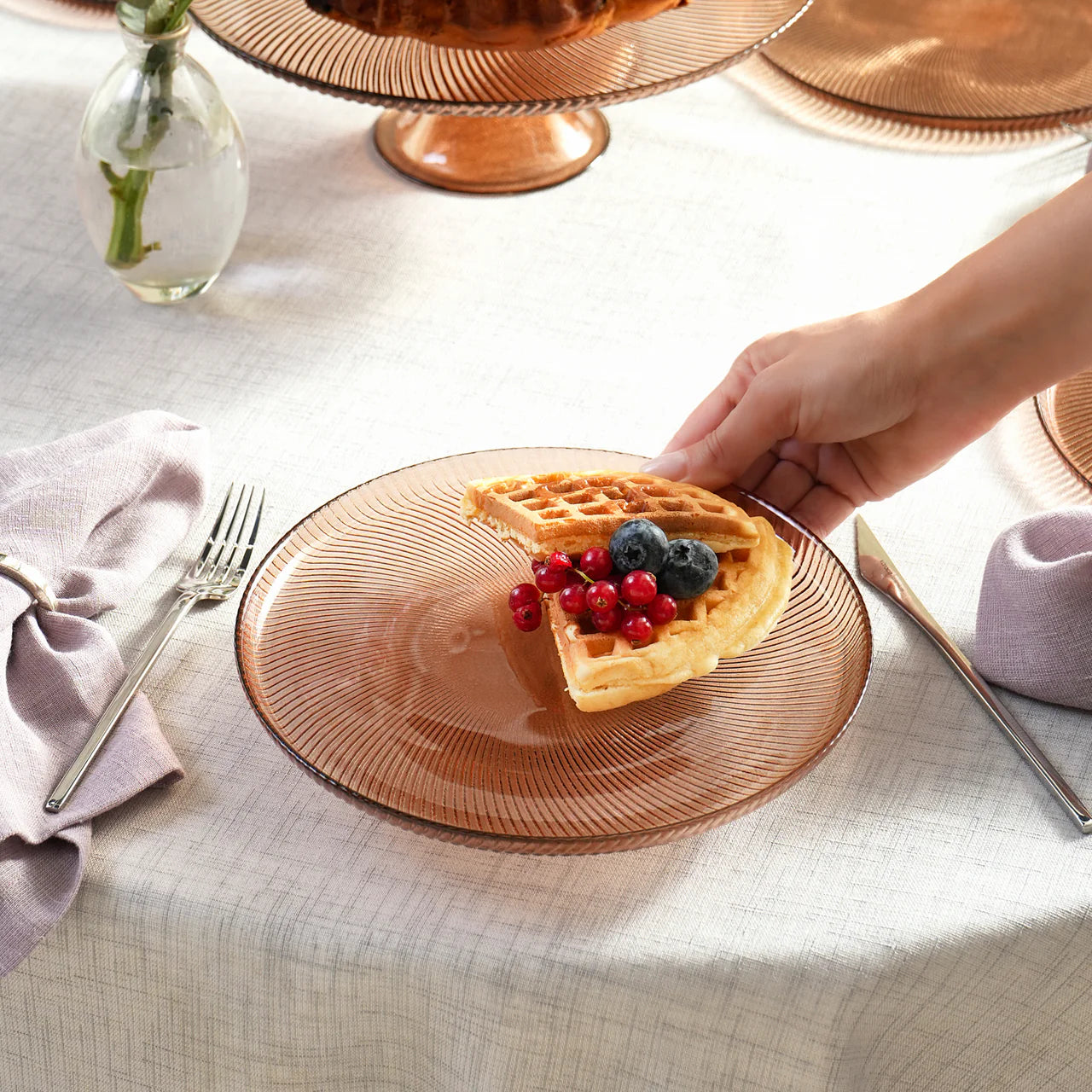 Karaca Juliet Mocha Mousse 7-teiliges Kuchen-Set für 6 Personen
