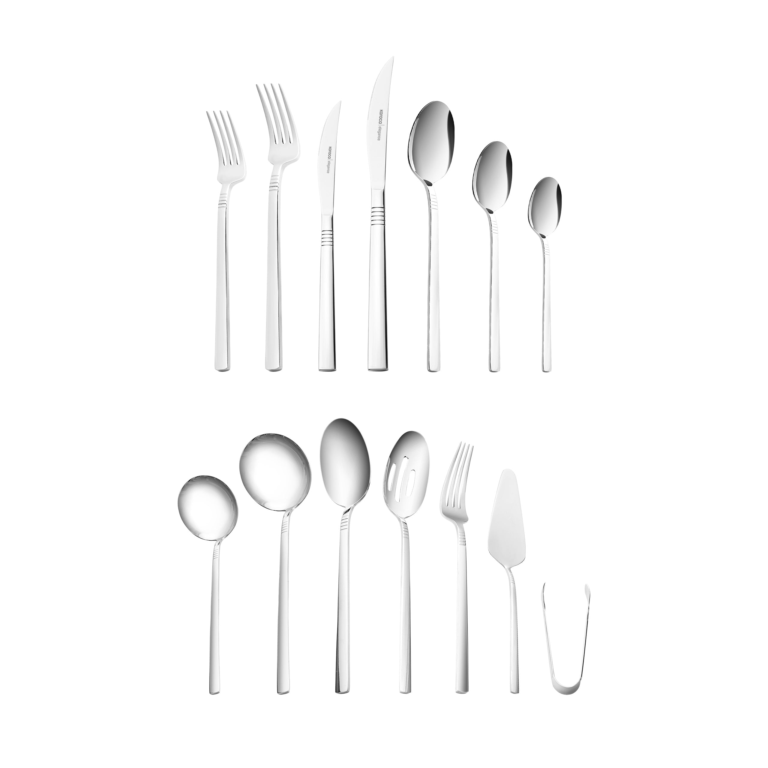 Karaca Nil Elegance Besteckset für 12 Personen 91 Teilig