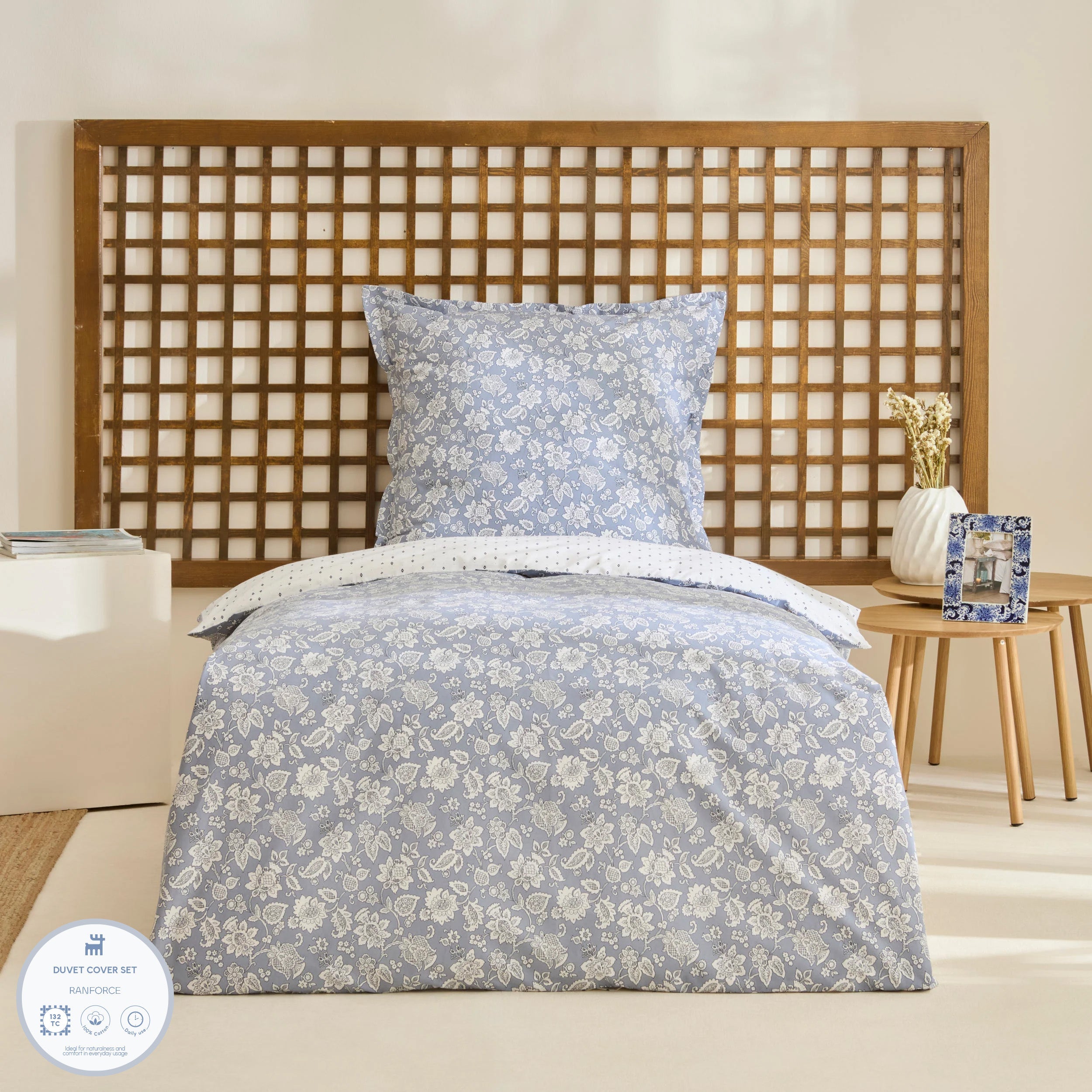 Karaca Celerina Bettwäsche-Set Einzelbett Blau
