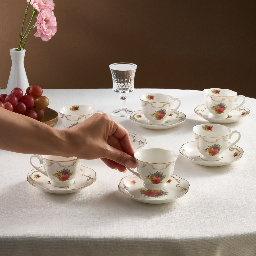 KARACA ANTIQUE 80 ML KAFFEETASSEN-SET FUR 6 PERSONEN