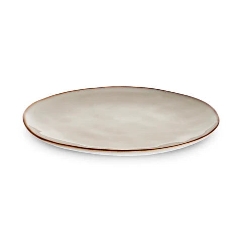 Karaca Aria Reactive Glaze Pizzateller 32 cm Beige